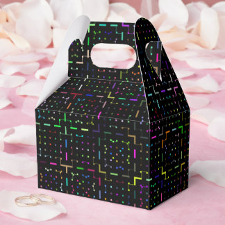 Colorful tech coding electronics pattern favor box
