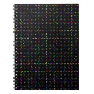 Colorful tech coding electronics pattern  notebook