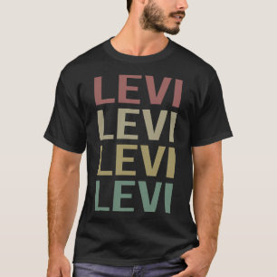 Colorful Text Art - Levi Name T-Shirt