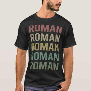 Colorful Text Art - Roman Name T-Shirt