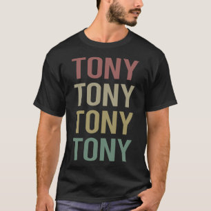 Colorful Text Art - Tony Name T-Shirt
