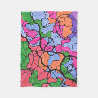 Colorful thoughts fleece blanket