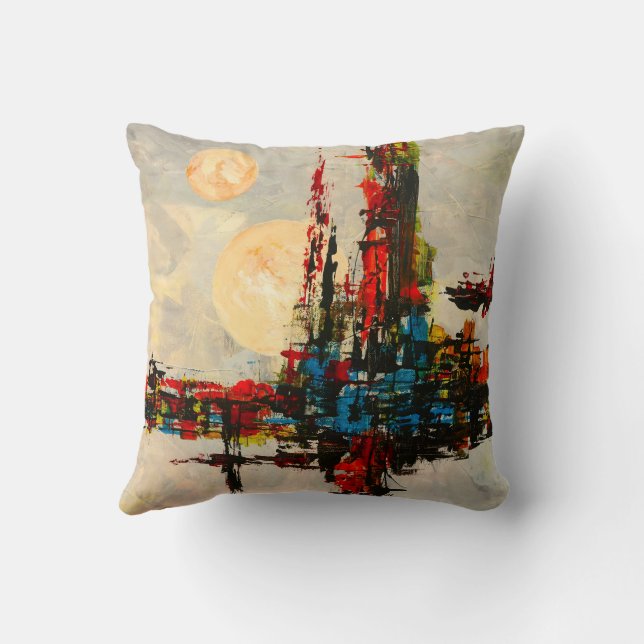 Colorful  throw pillow (Back)