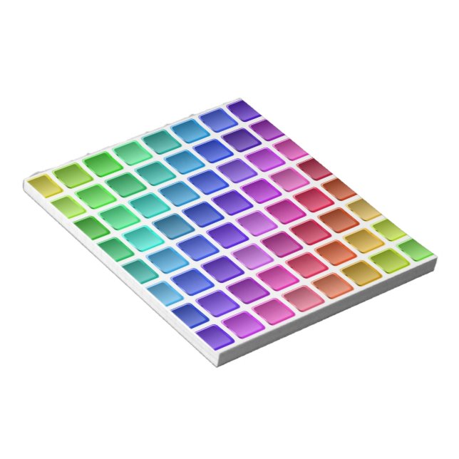COLORFUL TILE SQUARES NOTEPAD (Angled)