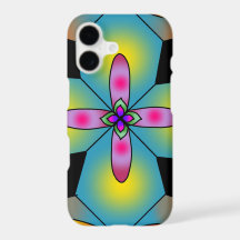 Colorful tile style mandala