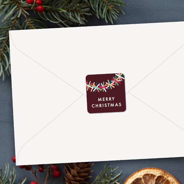 Colorful Tinsel Garland Merry Christmas Sticker (Creator Uploaded)