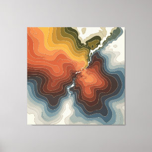 Colorful Topographic Map Print