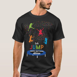Colorful Trampoline Park Jump Kids Birthday Party  T-Shirt