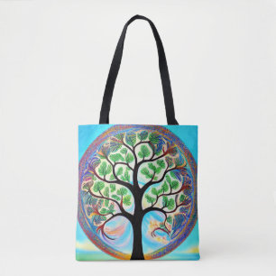 Colorful Tree of Life Tote Bag