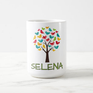 Colorful Tree with Birds Coffee Mug
