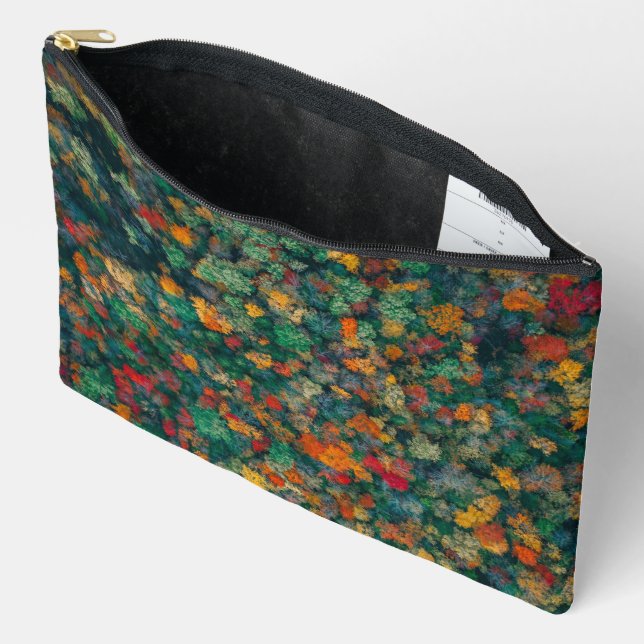 Colorful Treetops Accessory Pouch (Open)