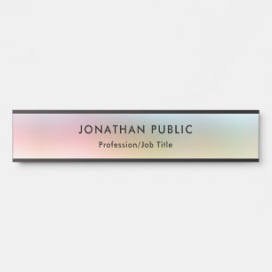 Colorful Trendy Elegant Modern Template Door Sign