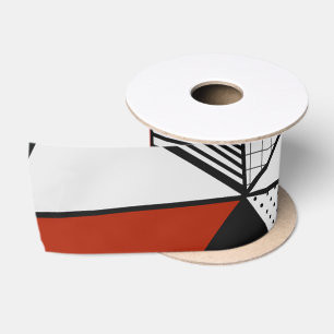 colorful triangles geometric pattern satin ribbon