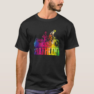 Colorful Triathlon Triathlete Triathlon T-Shirt