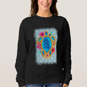 Colorful Tropical Cute Hawaii Honu Sea Turtle Sweatshirt