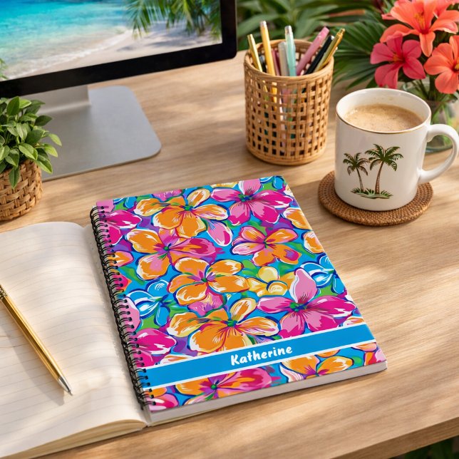 Colorful Tropical Floral Pattern Notebook (Creator Uploaded)