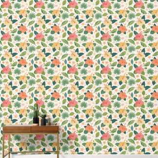 colorful tropical flowers wallpaper