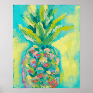 Colorful Tropical Pineapple Poster