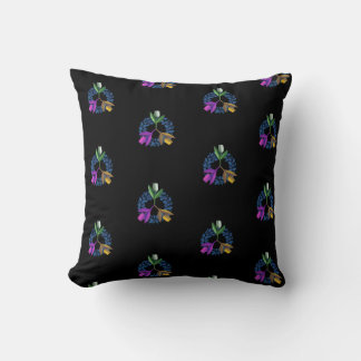 Colorful Tulips Throw Pillow