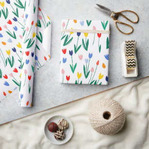Colorful Tulips  Wrapping Paper
