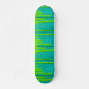 Colorful turquoise skateboard