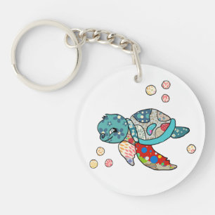 colorful turtle keychain
