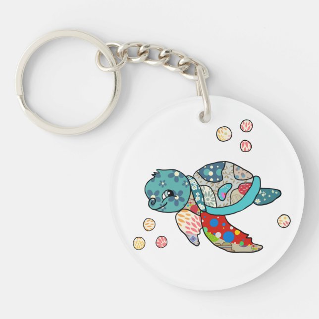 colorful turtle keychain (Front)
