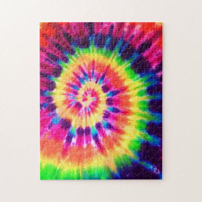 Colorful Twisted Rainbow Spiral Illusion Jigsaw Puzzle (Vertical)