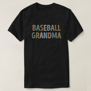 Colorful Typography Baseball Grandma T-Shirt