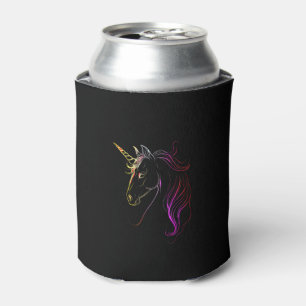 Colorful Unicorn Head Magic Tank Top Can Cooler
