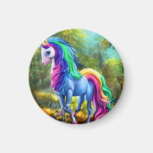 Colorful Unicorn Horse  Magnet