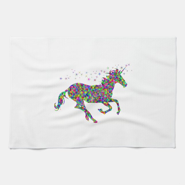 Colorful Unicorn Kitchen Towel (Horizontal)