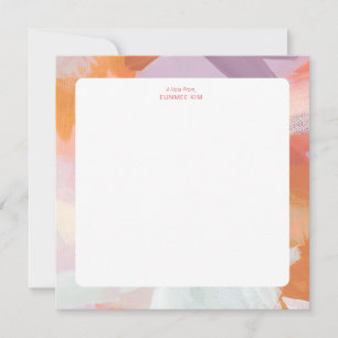 Colorful Unique Abstract Art Personalized Card