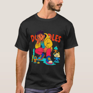 Colorful Urban Doodle Art Cool Streetwear Cartoon T-Shirt