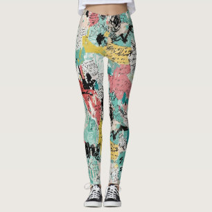 Colorful Urban Graffiti Pattern (2) Leggings