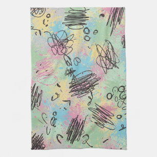 Colorful Urban Graffiti Pattern (4) Kitchen Towel