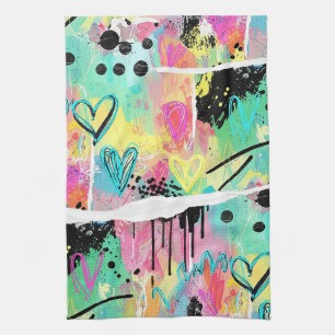 Colorful Urban Graffiti Pattern (7) Kitchen Towel