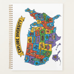 Colorful USA Map for Travelers – Explore Diversity Planner