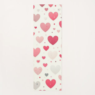 Colorful Valentine's day heart Yoga Mat