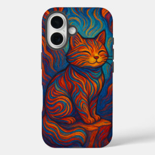 Colorful Van Gogh Cat Art Phone Case