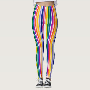 Colorful Vertical Stripes Design Leggings