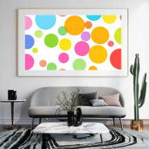 Colorful Vibrant Circle Pattern Modern Abstract 