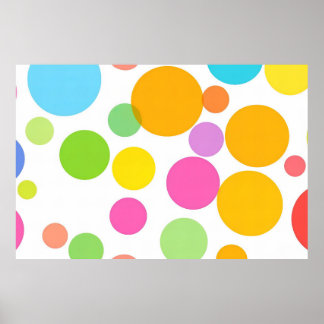 Colorful Vibrant Circle Pattern Modern Abstract  Poster