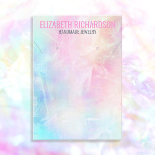 Colorful Vibrant Pastel Rainbow Jewelry Display Business Card