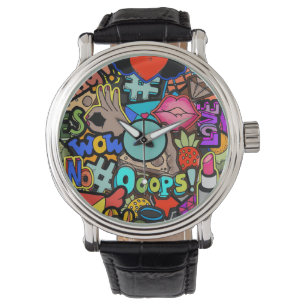 Colorful Vibrant Pop-Art  Watch