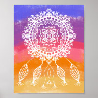 Colorful Vintage Dream Catcher Art