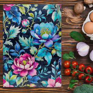 Colorful Vintage Fabric Art Chopping Board