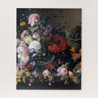 Colorful Vintage Flowers Vase Art Painting Jigsaw Puzzle
