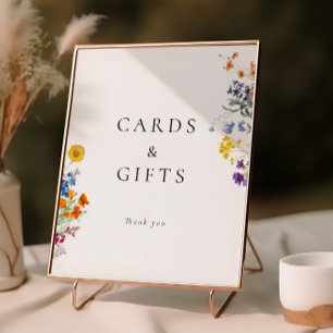 Colorful Vintage Wildflower Cards & Gifts Poster