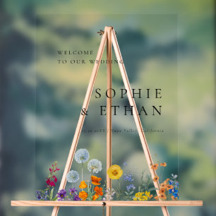 Colorful Vintage Wildflower Wedding Bienvenue